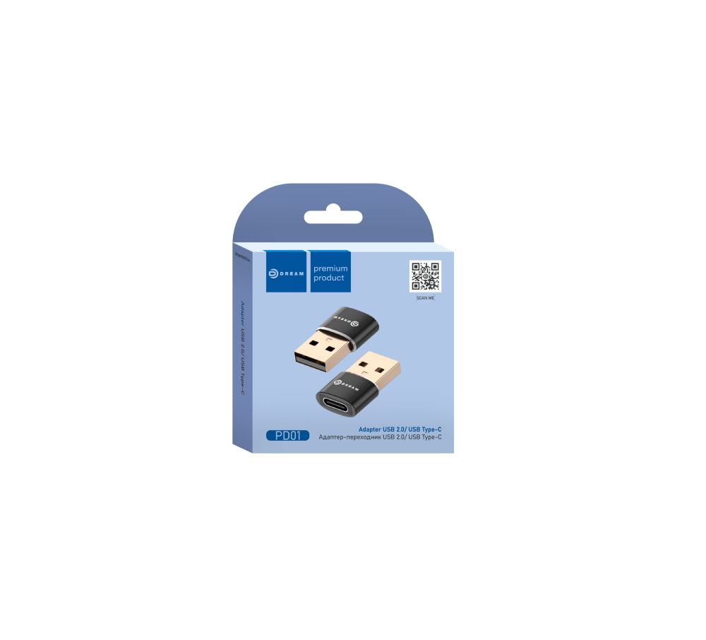 Переходник OTG DREAM PD01 Type-C черный