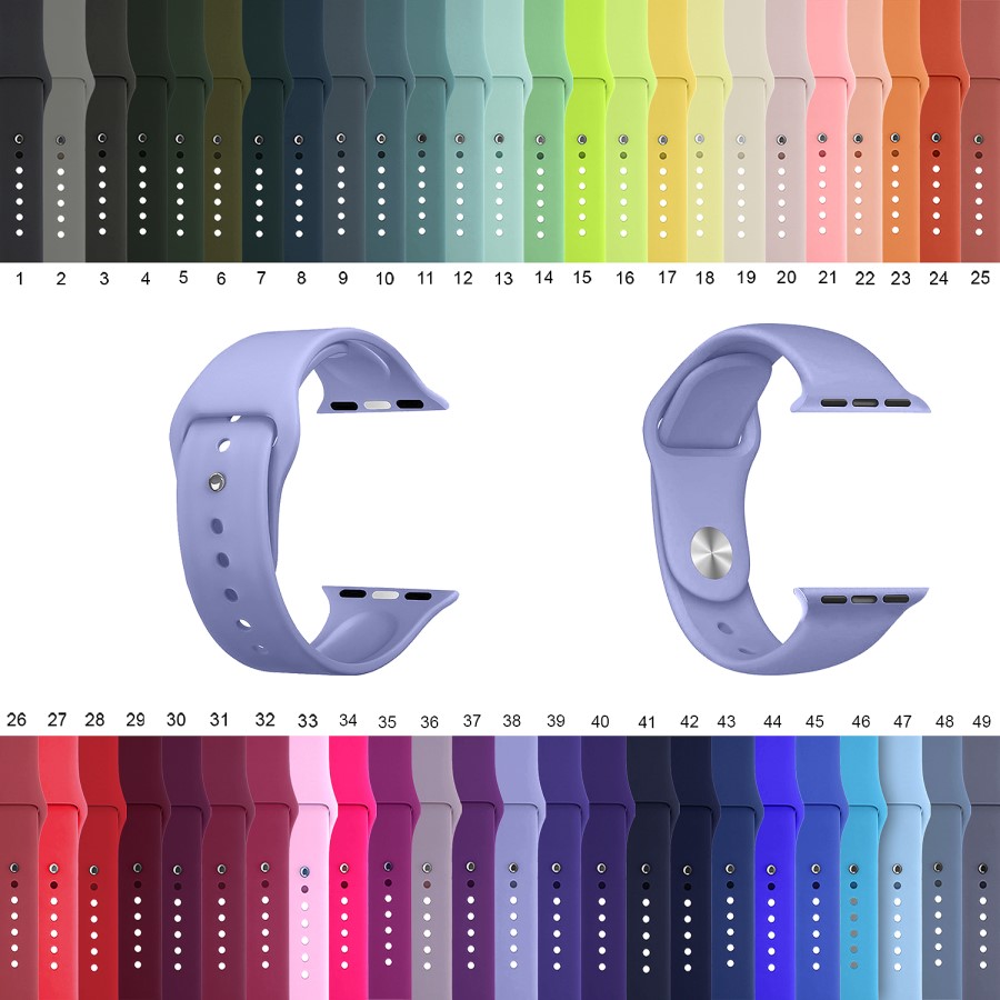 Силиконовый ремешок ISA Silicone для Apple Watch 38/40/41mm Фиолетовый