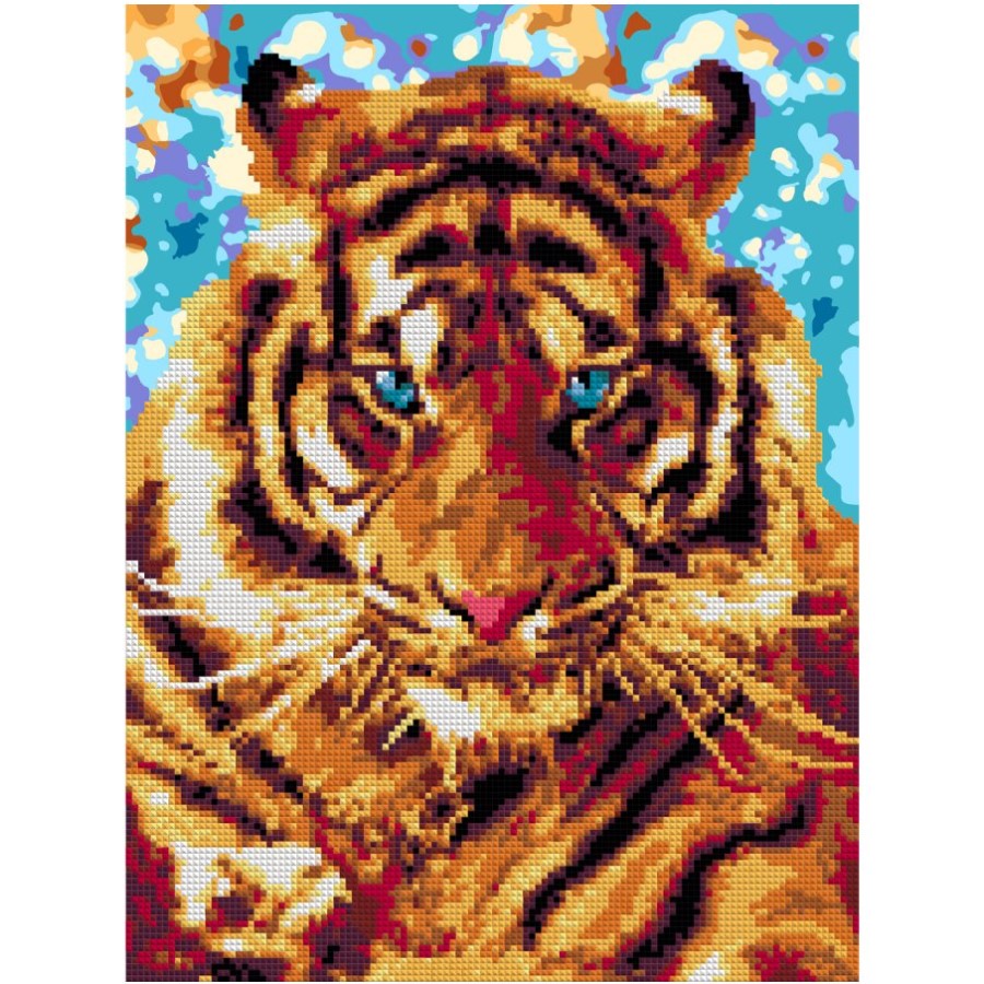 Алмазная мозаика 30*40 см "Игривый тигр" 43884
