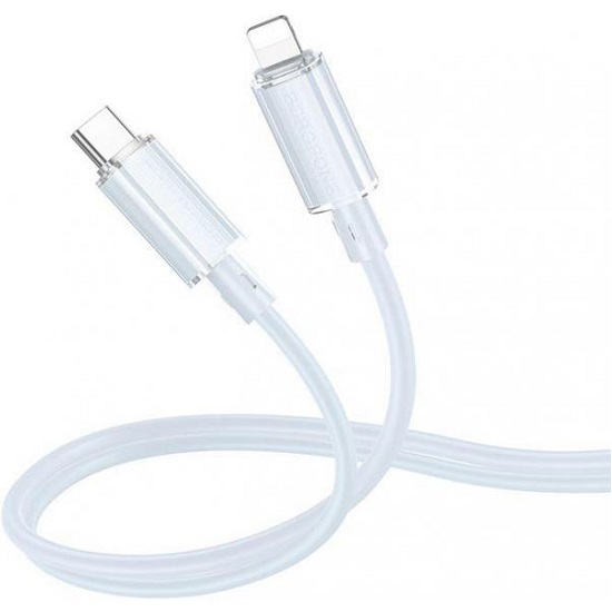 Кабель Lightning <--> Type-C 1.0 BOROFONE BX112 Lemon, белый