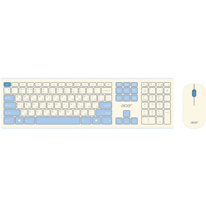 Клавиатура + мышь БП ACER OCC205 белый/голубой