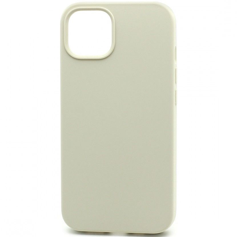 Задняя накладка SILICONE CASE для iPhone 13 mini полная защита, бежевый (не оригинал)