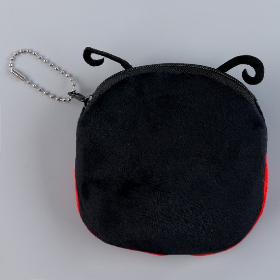 Кошелек детский мягкий "Божья коровка ", 10*11 см, красный    9814883