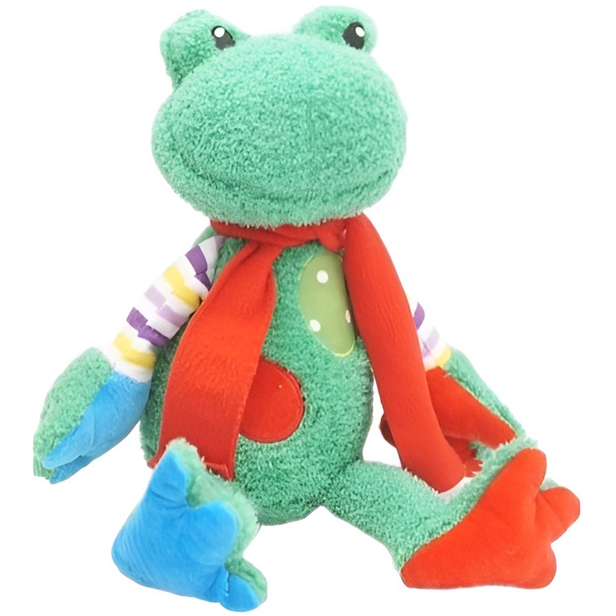 Мягкая игрушка Лягушка Герда, 20 см, в красном флисовом шарфе, 0888020-50