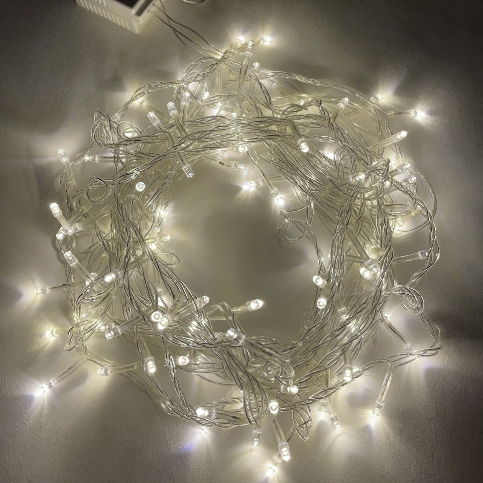 Гирлянда "Нить" 10 м, свечение теплый свет, 8 режимов