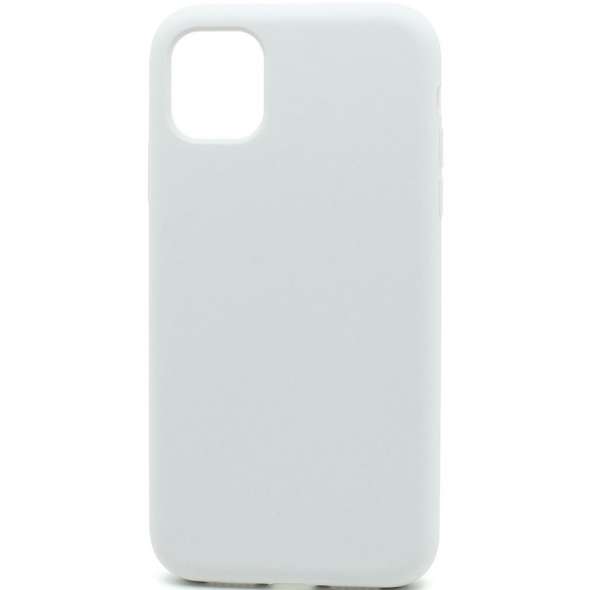 Силиконовый чехол SILICONE CASE для iPhone 12 полная защита, белый (не оригинал)