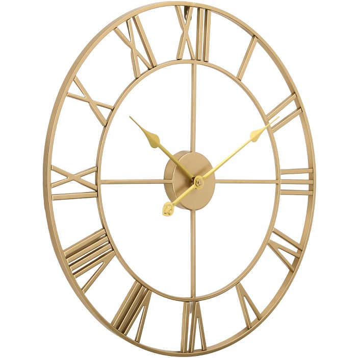 Часы настенные, серия: Лофт, плавный ход, d-60 см, золото 7353091