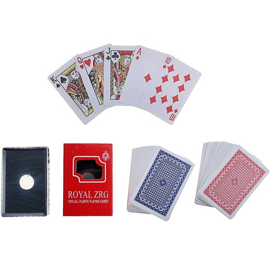 Карты игральные пластиковые "Royal Classic", 54 шт, 25 мкм, 8.8 х 6.3 см, микс
