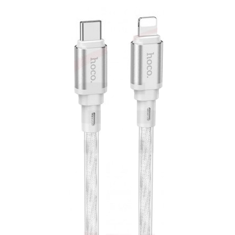 Кабель Lightning <--> Type-C  1.0м HOCO X98 Crystal ice, серебряный, PD 20Вт
