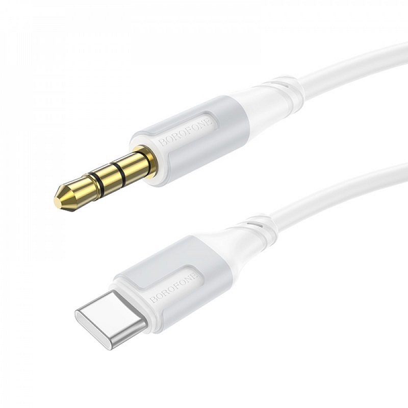 Кабель Jack 3.5 <--> Type-C  1.0м BOROFONE BL21 белый