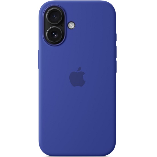 Силиконовый чехол SILICONE CASE MagSafe для iPhone 16 (6. Ultramarine blue) (с АНИМАЦИЕЙ)