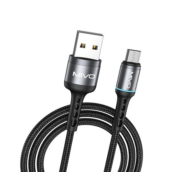Кабель USB <--> microUSB  1.0м MIVO MX-45M черный