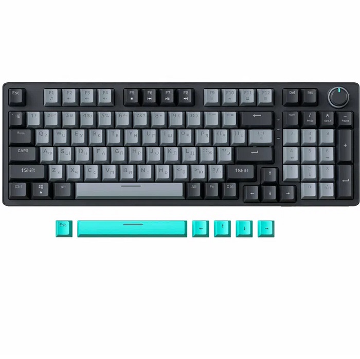 Клавиатура VOROTEX K980 LIGHT Red Switch (Cерый/тёмно-серый)