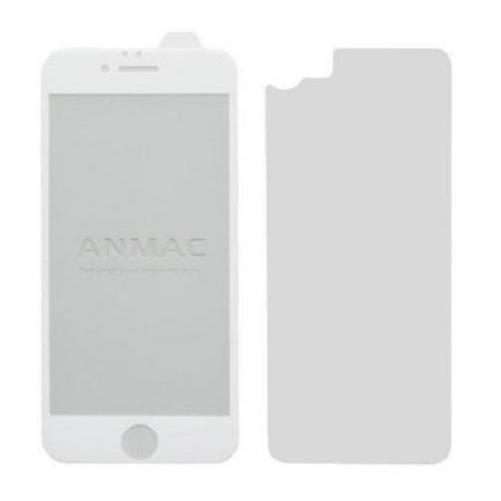 Противоударное стекло 3D ANMAC для iPhone 6/6S белое + пленка на заднюю крышку