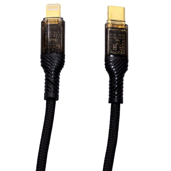 Кабель Lightning <--> Type-C  1.0м WALKER C950, черный, 30W