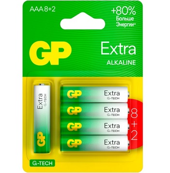 Элемент питания GP LR03 Extra G-Tech BL8+2 (24AXA218/2-2CRSBC10)