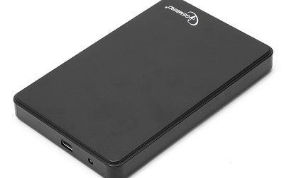 Внешний корпус SATA GEMBIRD EE2-U2S-40P, черный, USB 2.0, пластик