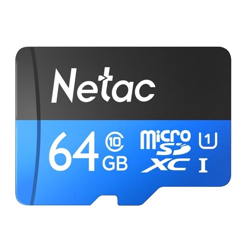 Micro SD 64GB NETAC P500 U1/Class 10 (90 Mb/s) без адаптера