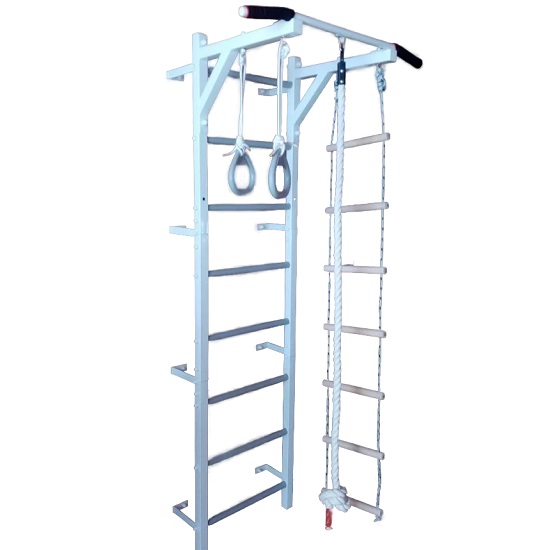 Шведская стенка детская Формула здоровья (белая/серая)