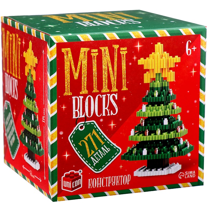 Конструктор Mini Blocks «Ёлочка», 271 деталь 10380025