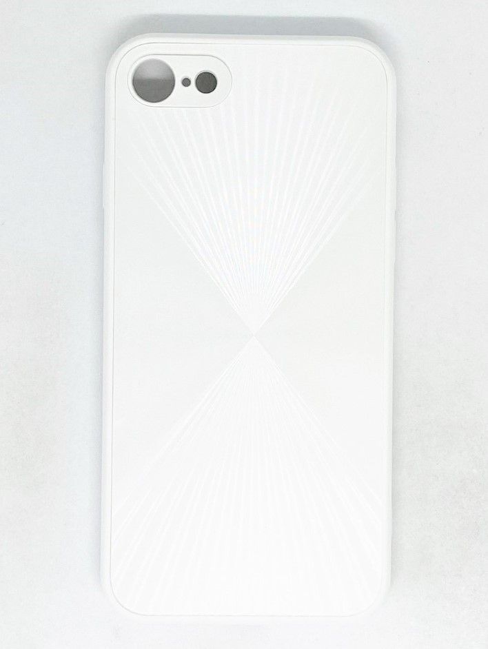 Задняя накладка AKSS для iPhone 7/8, белый, "имитация стекла"