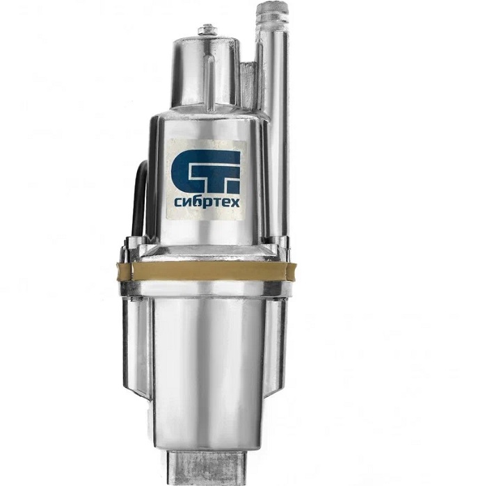 Вибрационный насос СИБТЕХ СВН300-25, верхний забор, 300 Вт, напор 75 м, 1200 л/ч, кабель 25 м