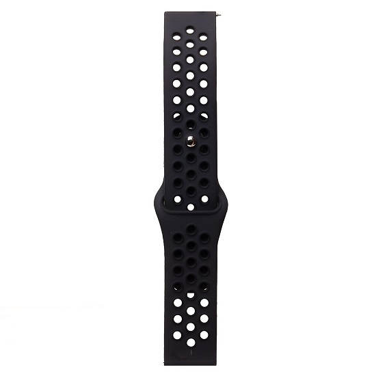 Силиконовый ремешок WB41 Sport N на кнопке Универсальный 20мм (black/black)