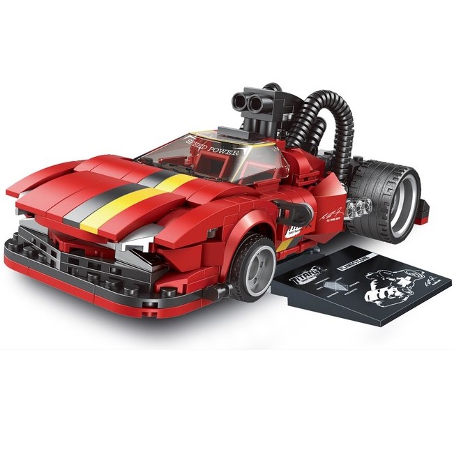 Конструктор DECOOL Гонка «Пламенный циклон», 407 деталей