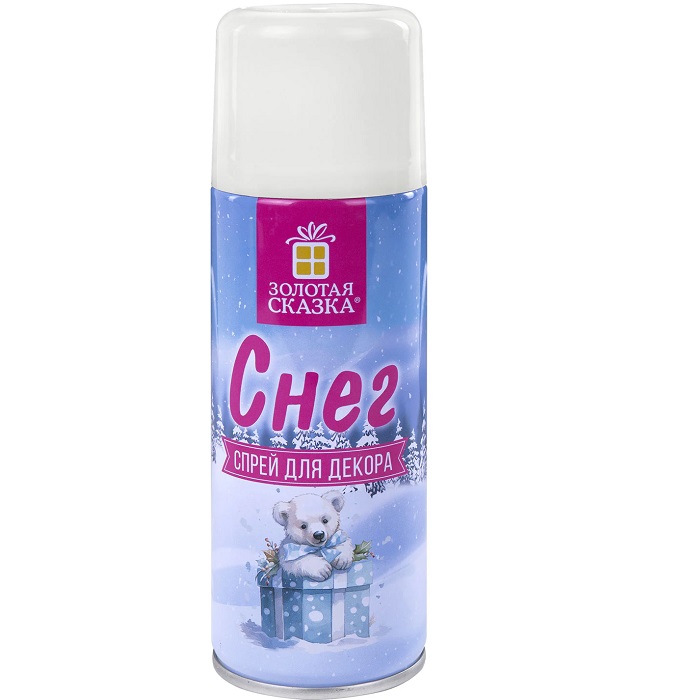 Снег для декорирования в спрее БЕЛЫЙ СНЕГ, 250 мл, 85гр, 592282