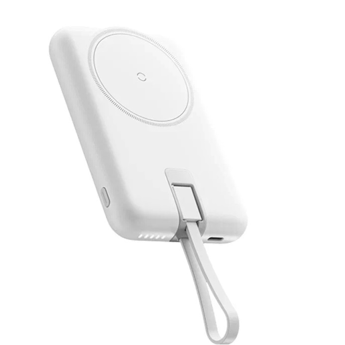 Внешний АКБ Movespeed, Magsafe, 1 USB-C, встроенный кабель, 10000mah (YSPBL10) Белый