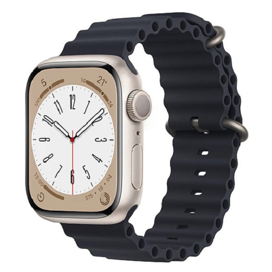 Силиконовый ремешок ApW26 Ocean Band для Apple Watch 38/40/41mm (black)