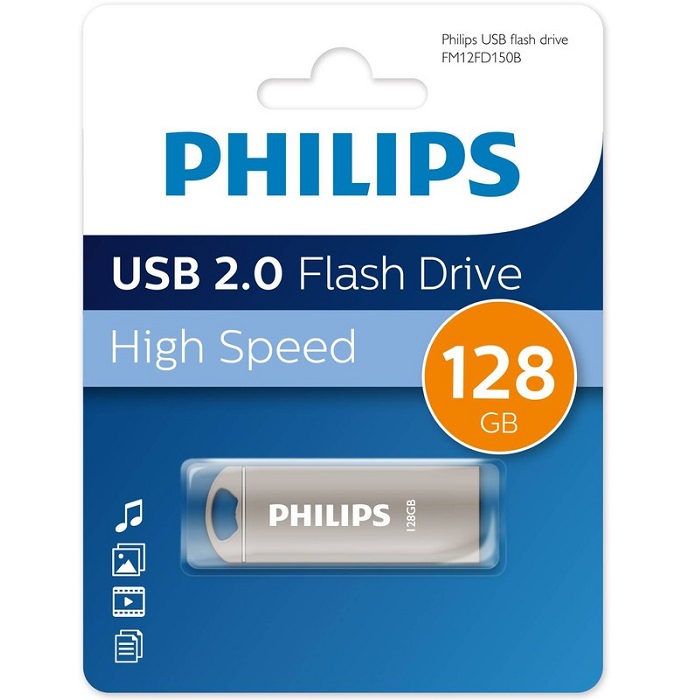 USB 128Gb PHILIPS IRON (FM12FD150B/97), серый