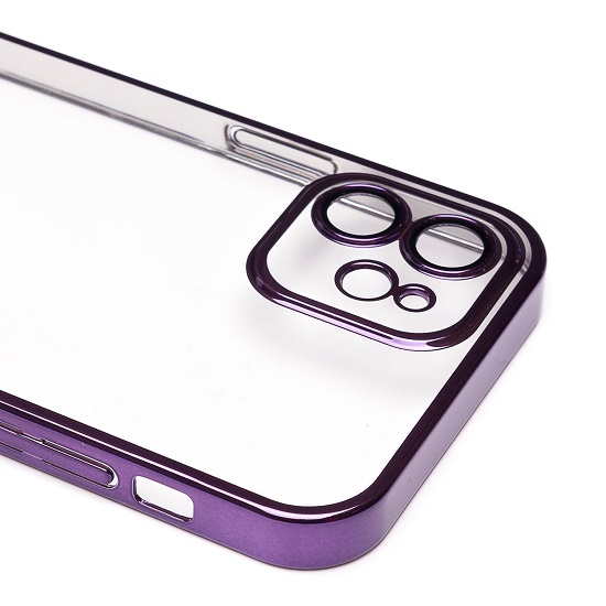 Задняя накладка PC073 для iPhone 12 (violet) (213804) с закрытой камерой