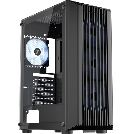 Корпус 1STPLAYER BULLET HUNTER H6 ARGB черный ATX 4x120mm ARGB fans H6-BK-4F7