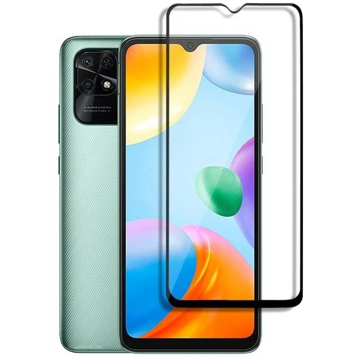 Противоударное стекло WALKER для Xiaomi Redmi 10C/Poco C40, черное