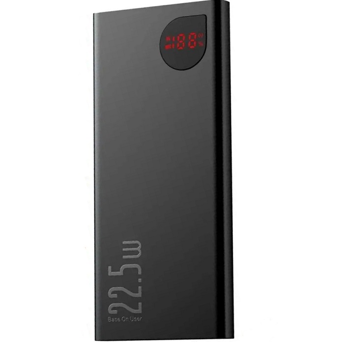 Внешний АКБ BASEUS (20000mAh) 22,5W Adaman Metal Digital Display QC Overseas Edition черный (PPAD07010)