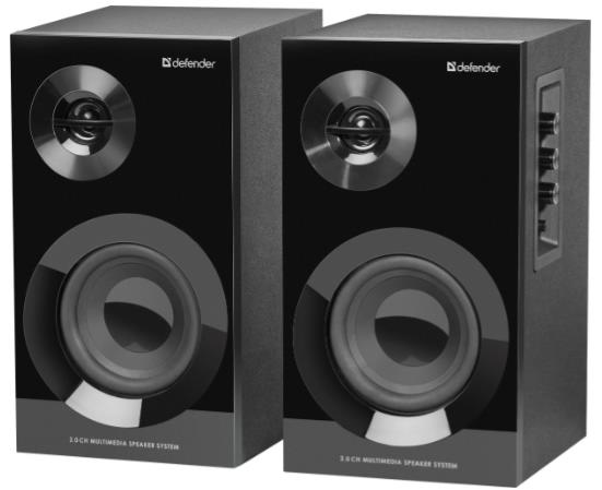 Колонки 2.0 DEFENDER S40, Aurora, черный, под дерево