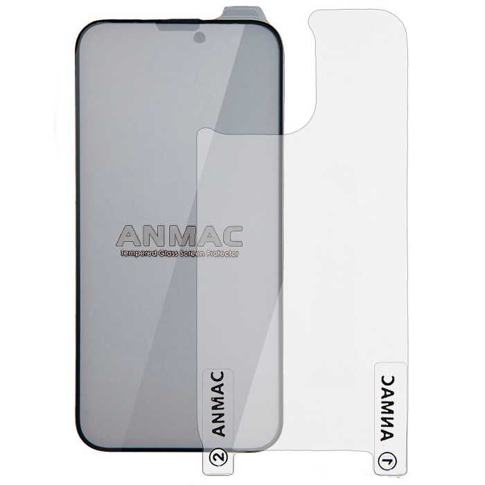 Противоударное стекло 3D ANMAC для iPhone 14 Plus матовое с сеточкой