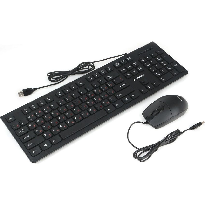Клавиатура+мышь GEMBIRD KBS-9050, черн.,104кл, 3кн., каб.1.5м