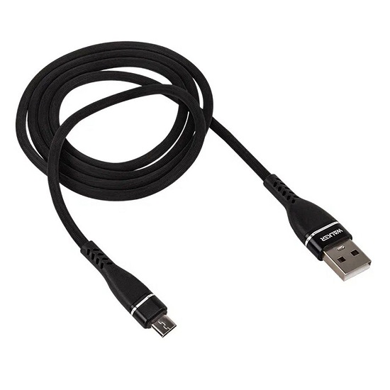 Кабель USB microUSB 1.0м WALKER C580 черный
