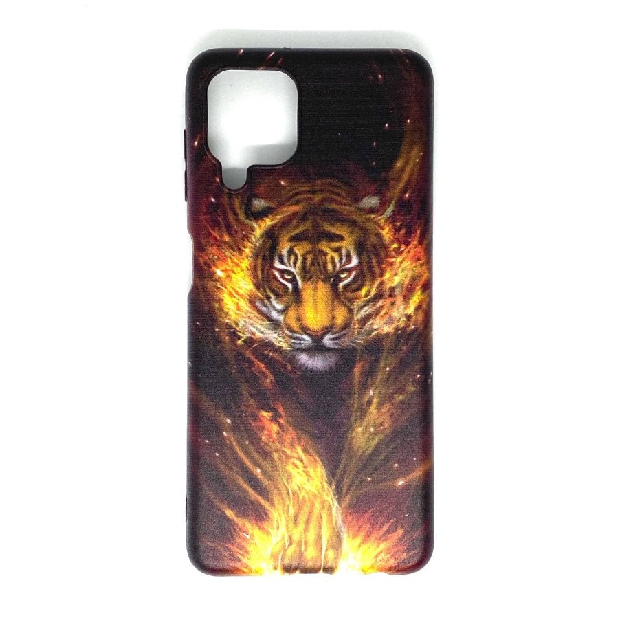 Задняя накладка GRESSO. Коллекция Тигр 1 для Samsung Galaxy M22 черный