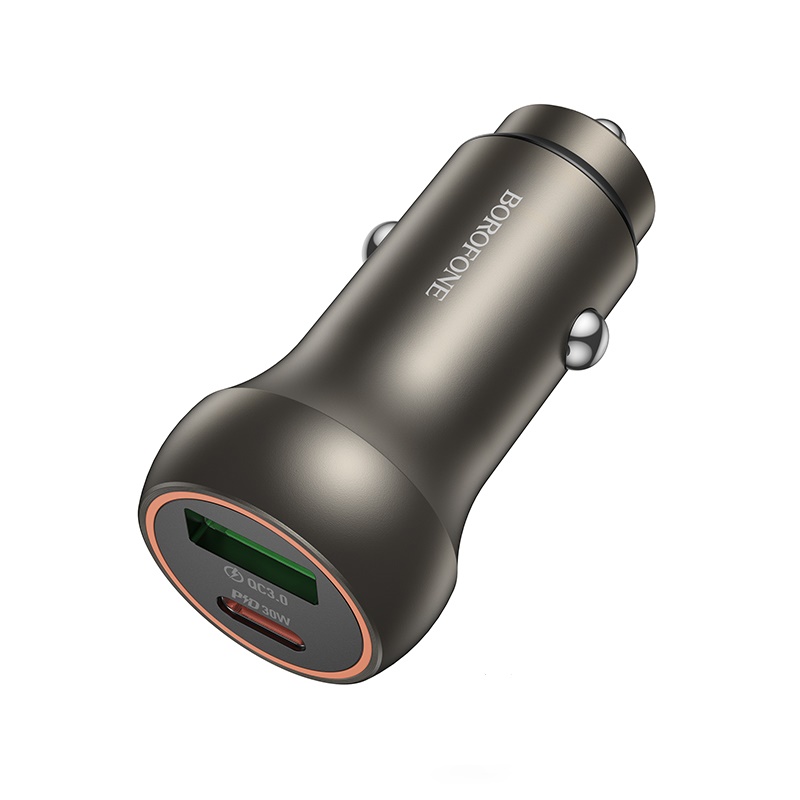 Авто ЗУ 1USB/1Type-C 3A BOROFONE BZ32B Fresh Gold, PD30W, Type-C-Type-C