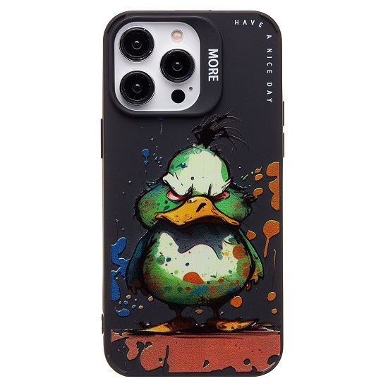 Задняя накладка SC335 для iPhone 14 Pro Max (утка) (black) (233103)