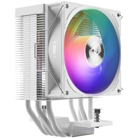 Кулер для процессора PCCooler R400 ARGB WH S115X/1200/1700/AM4/AM5 (TDP 180W, 90mm ARGB Fan, 4 тепловые трубки 6мм, 650-2200RPM, 28,3dBa)