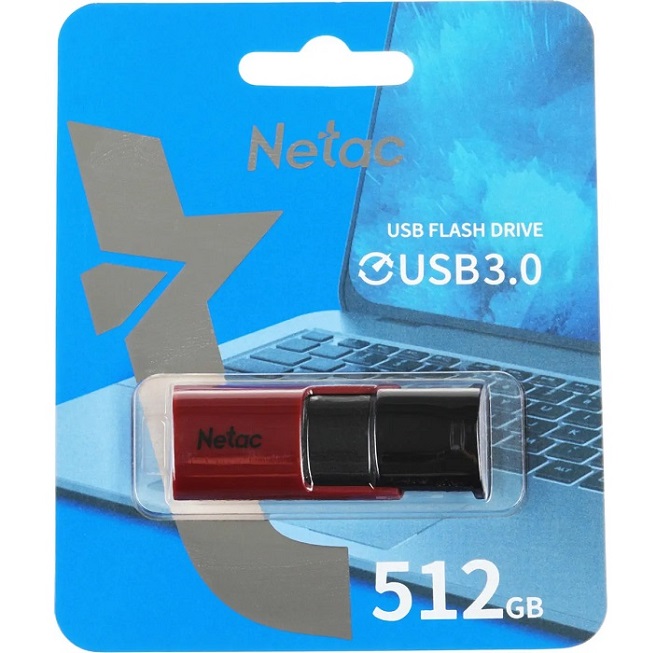 USB 512GB Netac U182 красный. USB3.0