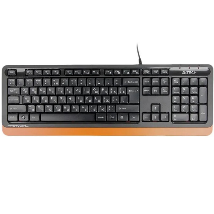 Клавиатура A4TECH Fstyler FK10 черный/оранжевый