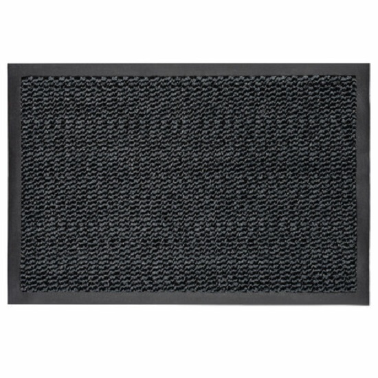 Коврик входной ИЗНОСОСТОЙКИЙ влаговпитывающий 60х90см толщина 8мм ТАФТИНГ серый LAIMA EXPERT 606883