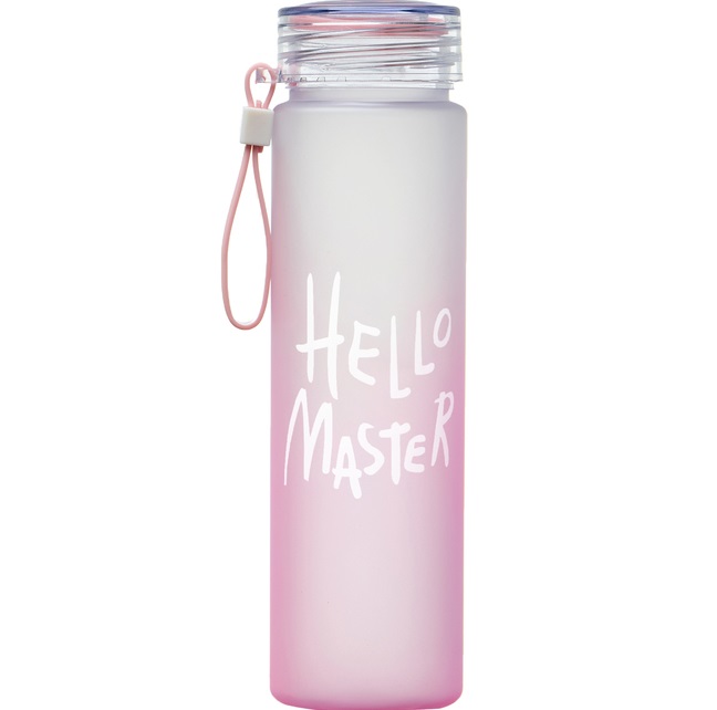 Бутылка для воды, 500 мл Hello Master, 22 х 6 см, розовая 10755886