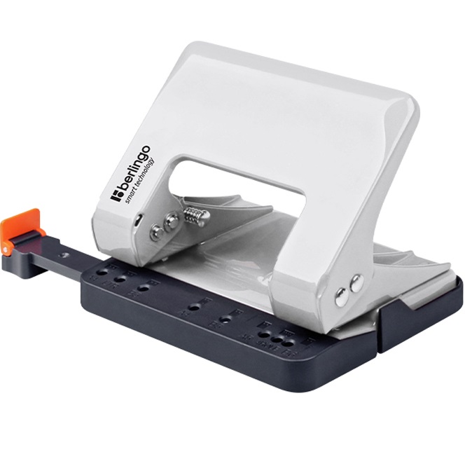 Дырокол энергосберегающий Berlingo "Smart Technology" 15л, металлический, белый DDm_15102