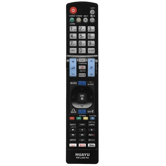 Пульт HUAYU для LG RM-L999 RU корпус AKB73756564  AKB73756504 (AKB73756502) с функциями ivi ОККО Netflix для российского рынка